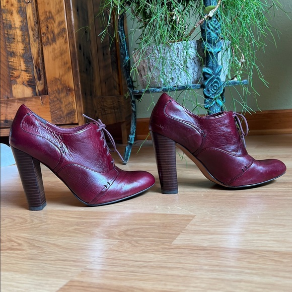 Isolá / Isola - Oxford Bootie 4 inch Heel Oxblood Chianti Leather - Size 8 - Picture 4 of 16